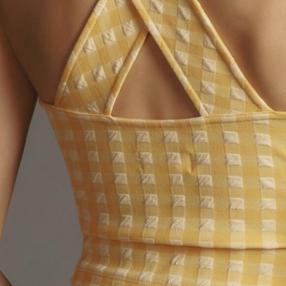 Brand New Maeve Gingham Square-Neck Vest - Picture 4 of 8